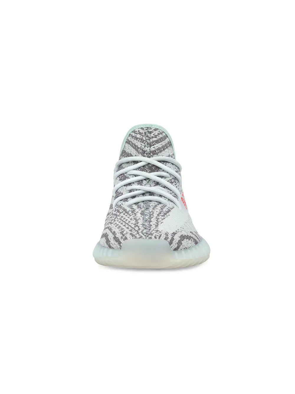 adidas Yeezy Boost 350 V2 Blue Tint Sneakers — Grey — Size US M 9 - US W 10.5 — Detail View