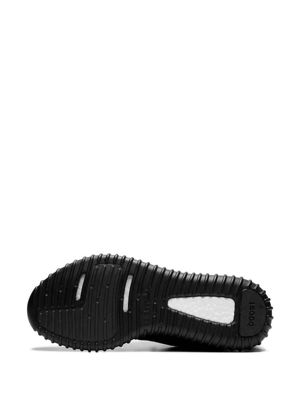 adidas Yeezy Boost 350 Pirate Black - 2016 Release Sneakers — Black — Size US M 9 - US W 10.5 — Detail View