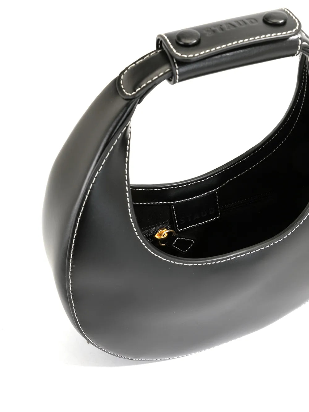 Staud Mini Moon Leather Shoulder Bag — Same as shown — Size One Size — Detail View