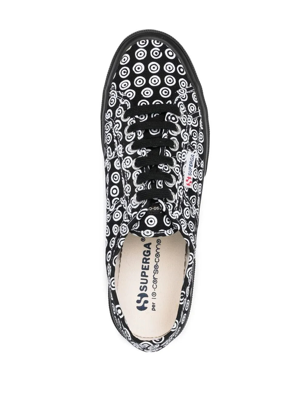 10 Corso Como X Superga Graphic Print Low-Top Sneakers — Same as shown — Size US M 3.5 - US W 5 — Top View