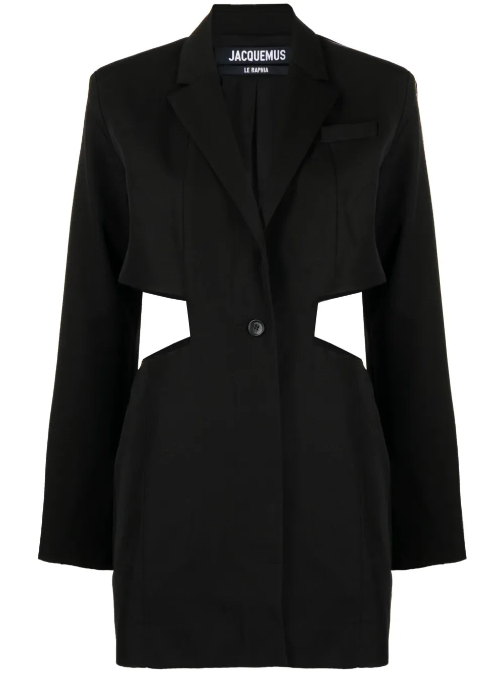 Jacquemus La Robe Bari Blazer Minidress — Black — Size XS — Front View