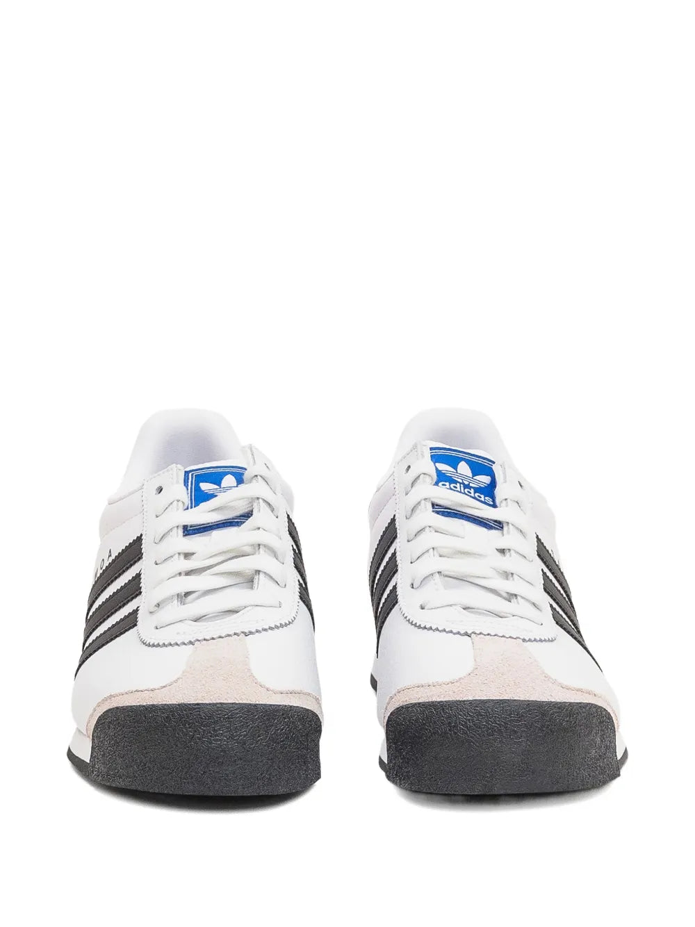 adidas Samoa Three-Stripe Sneakers — White — Size US M 9 - US W 10.5 — Top View