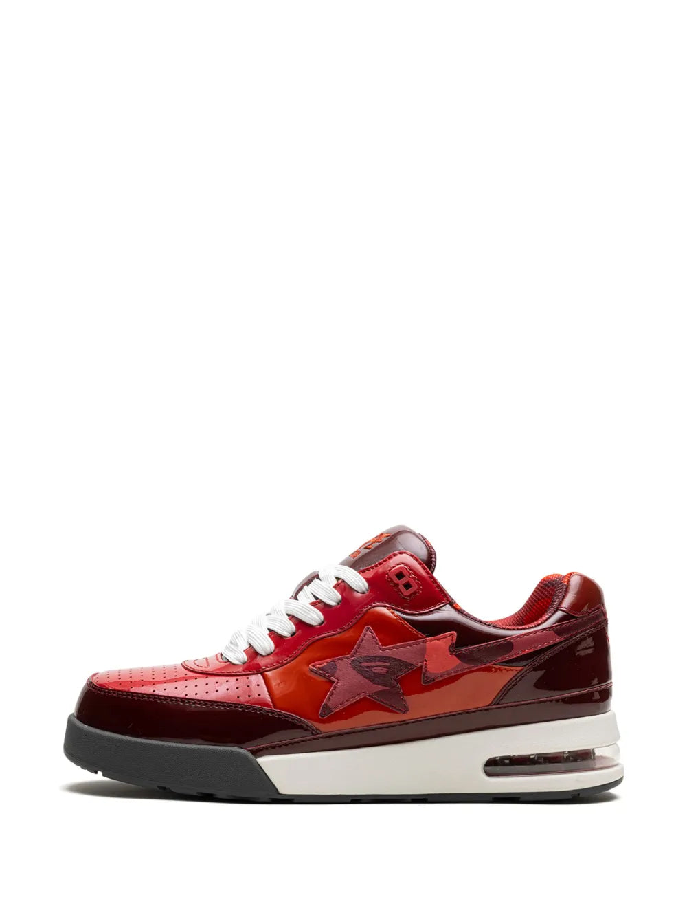 A Bathing Ape?Roadsta #1 Red Sneakers — Red — Size US M 3.5 - US W 5 — Detail View