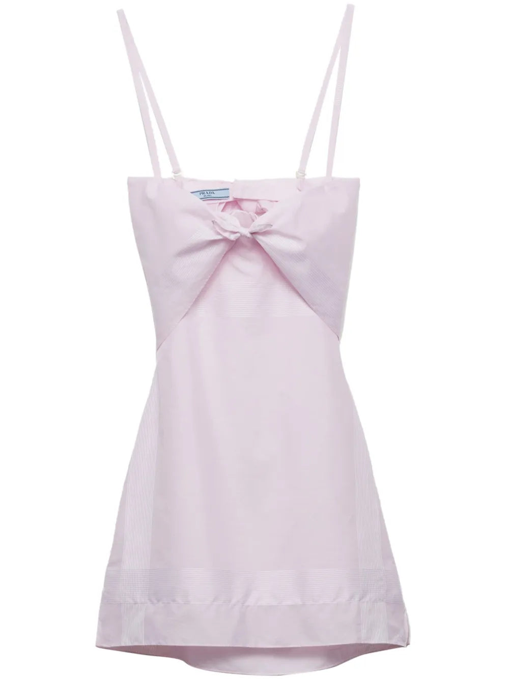 Prada Cotton Mini Dress — Red/ Pink — Size S — Front View