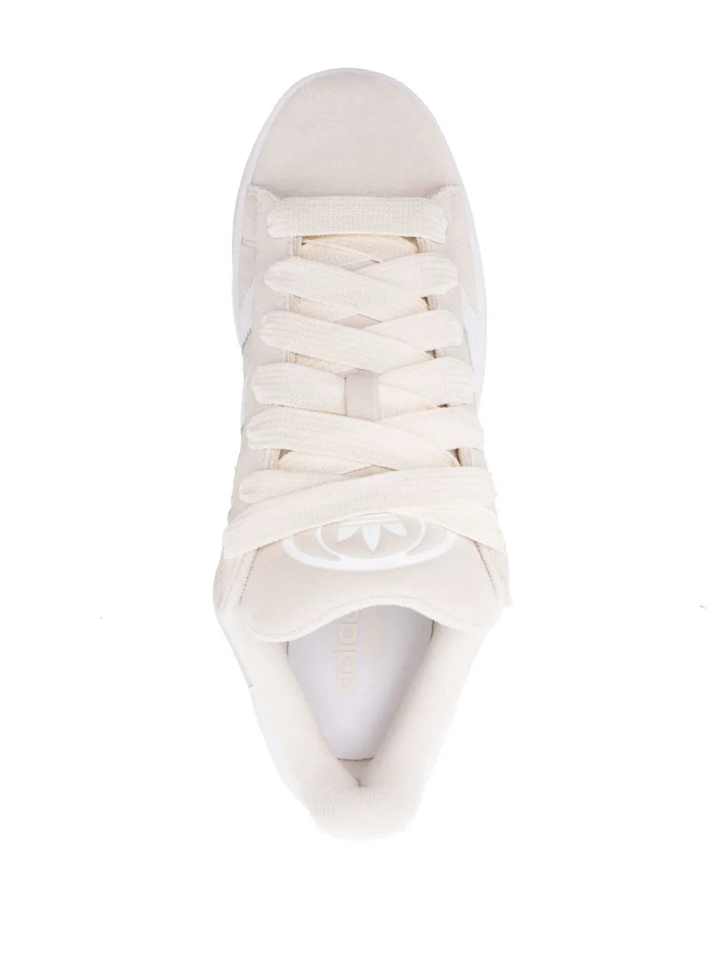 adidas Campus 00S Suede Sneakers — Wonder White/Cloud White — Size US M 10.5 - US W 12 — Top View