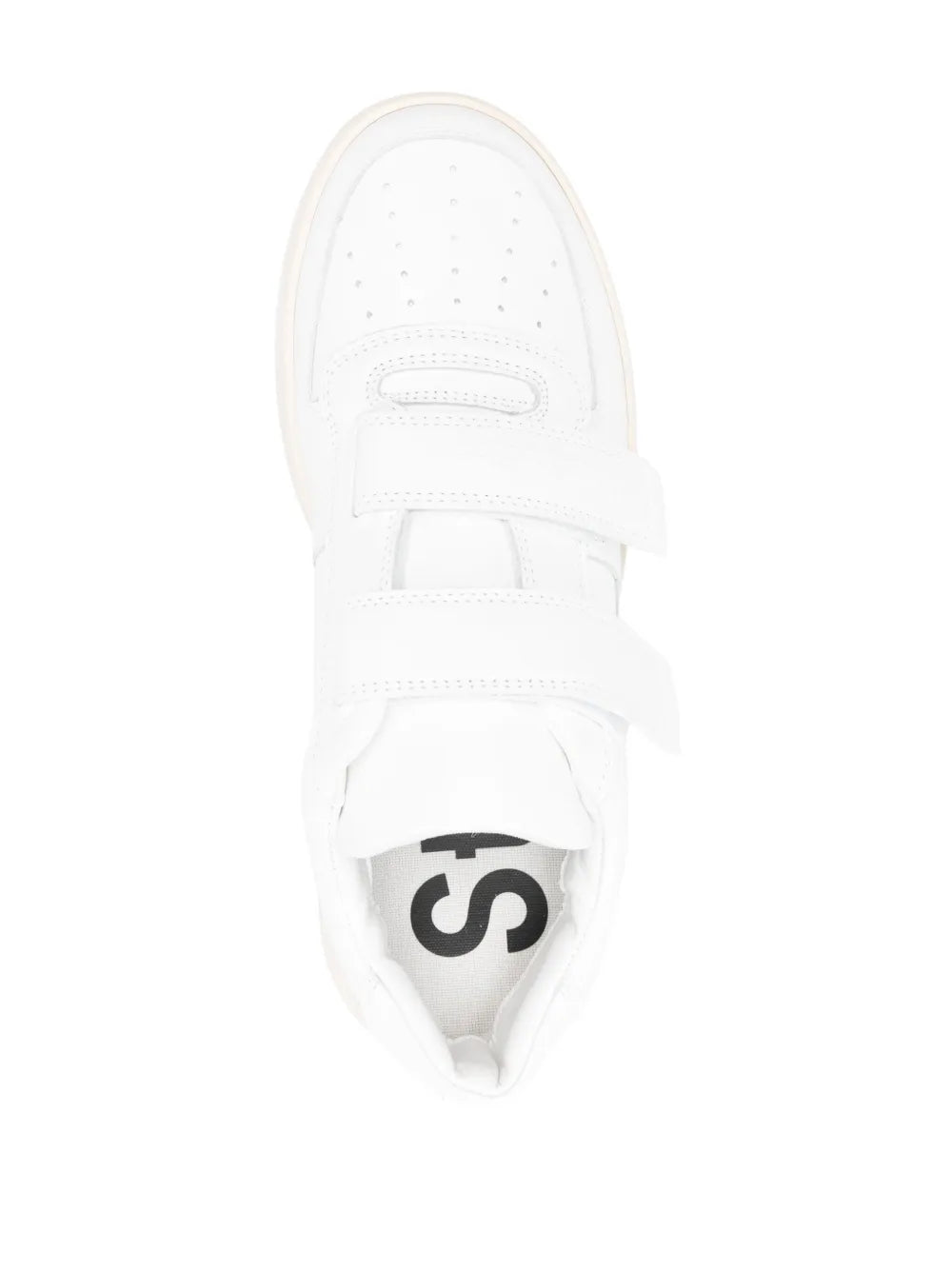 Acne Studios Logo-Plaque Leather Sneakers — White — Size US M 11 - US W 12.5 — Top View
