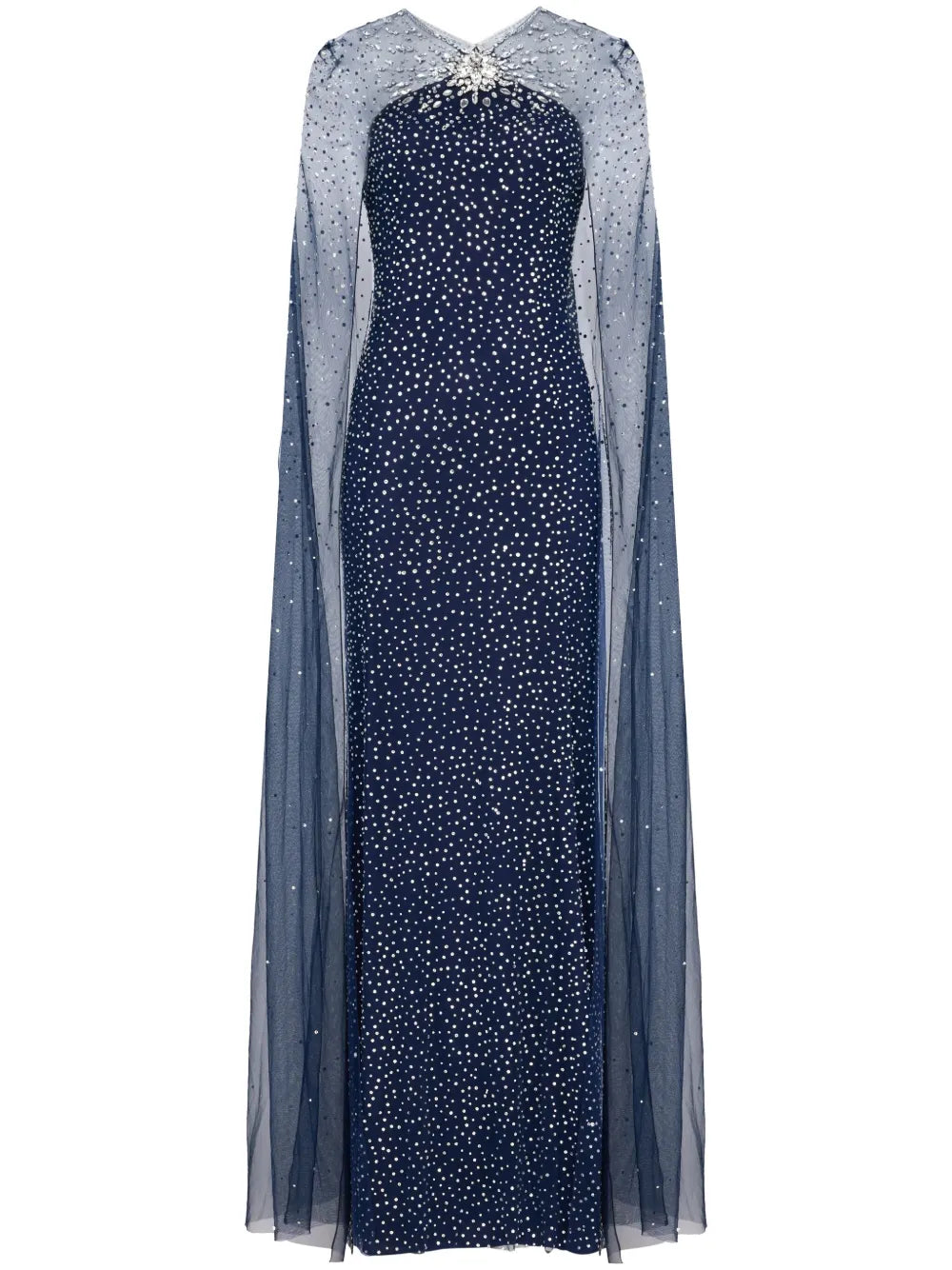 Jenny Packham Mabel Gown — Blue/ Navy/ Red — Size XS — Front View
