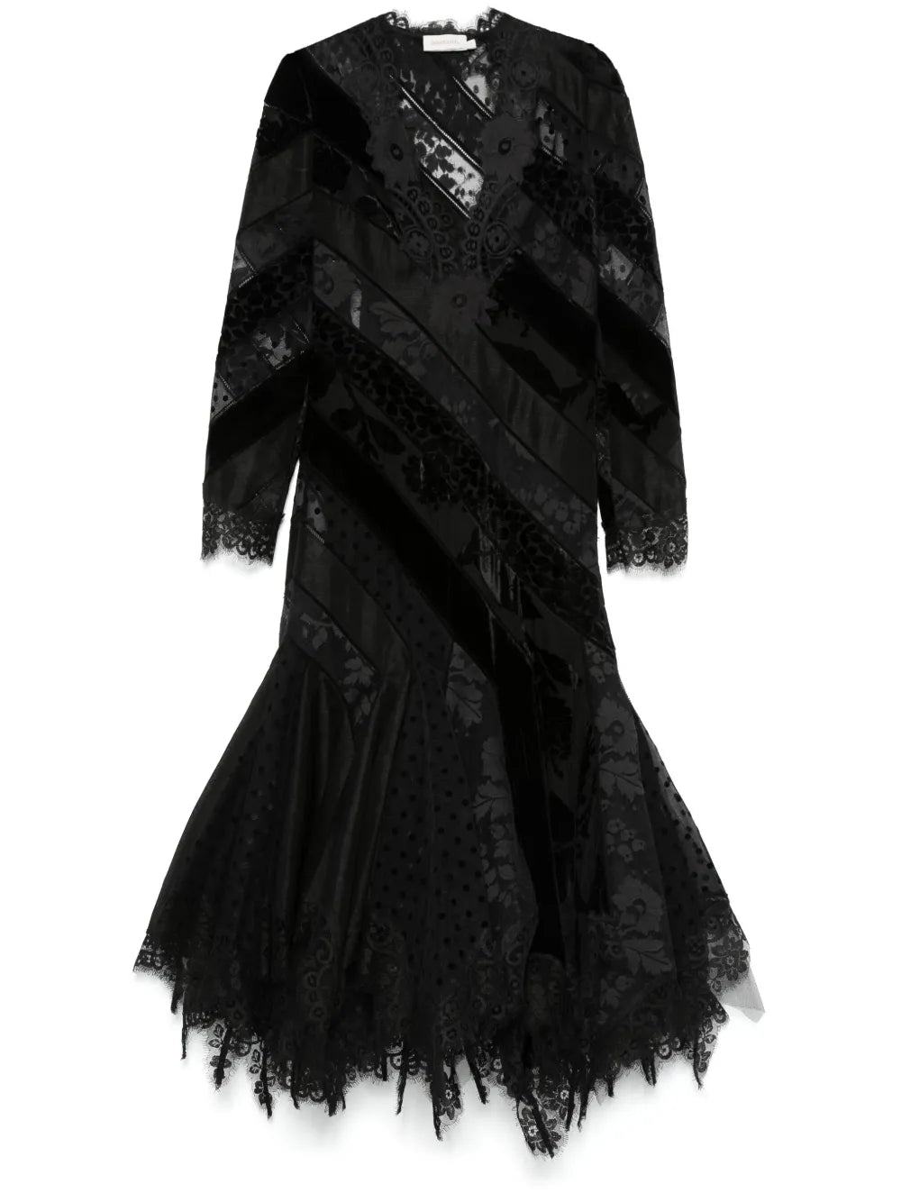 Zimmermann Eden Gown — Black/ Red — Size S — Front View