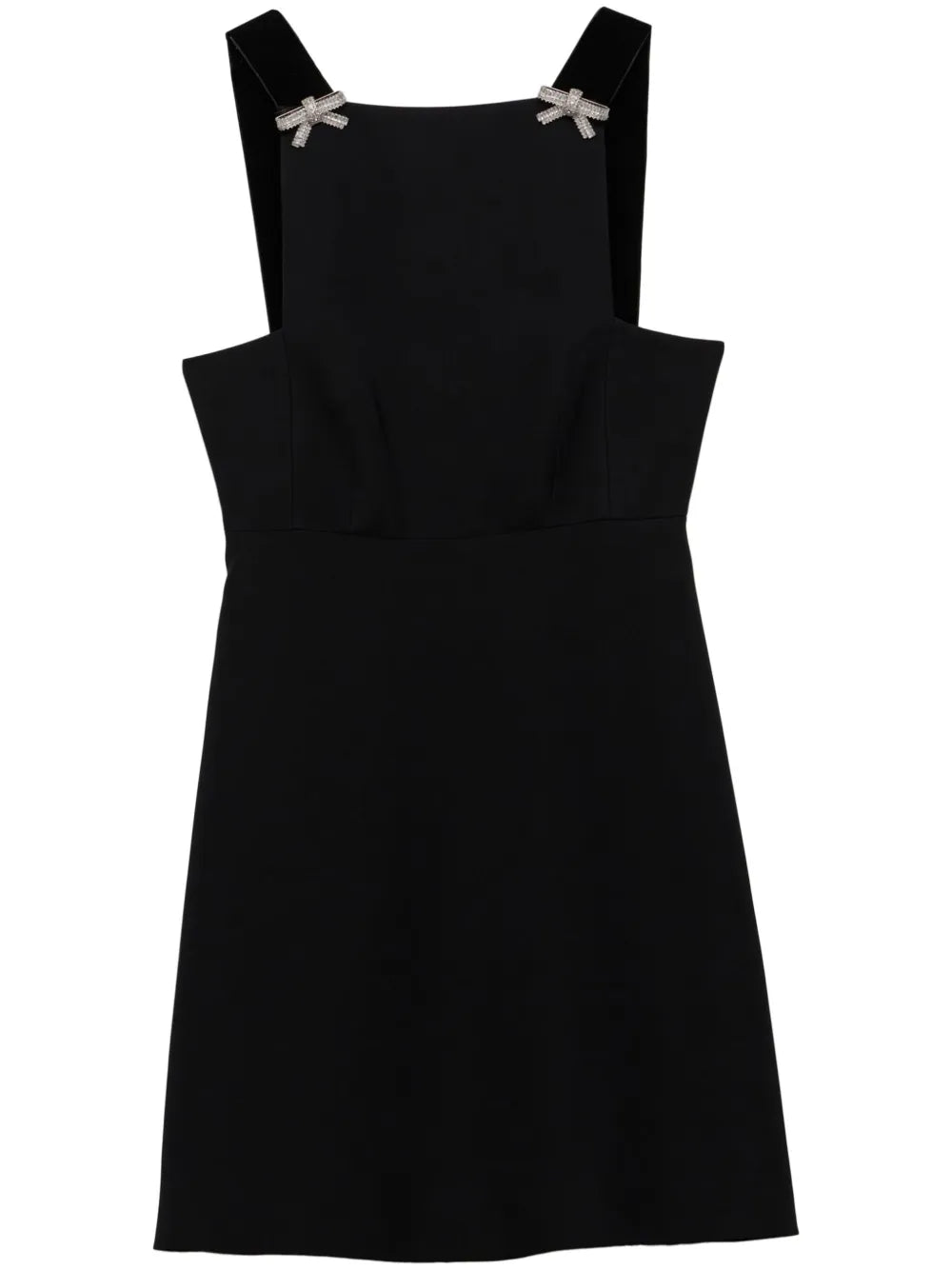 Prada Cady Mini Dress — Black — Size XS — Front View