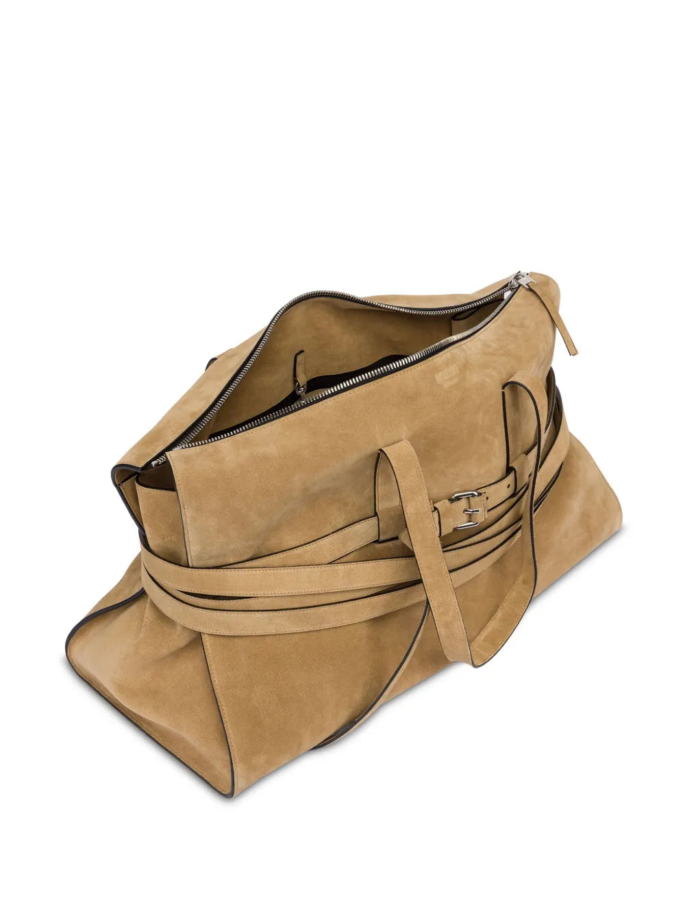 Moschino Tie Me Leather Shoulder Bag — Same as shown — Size One Size — Back View