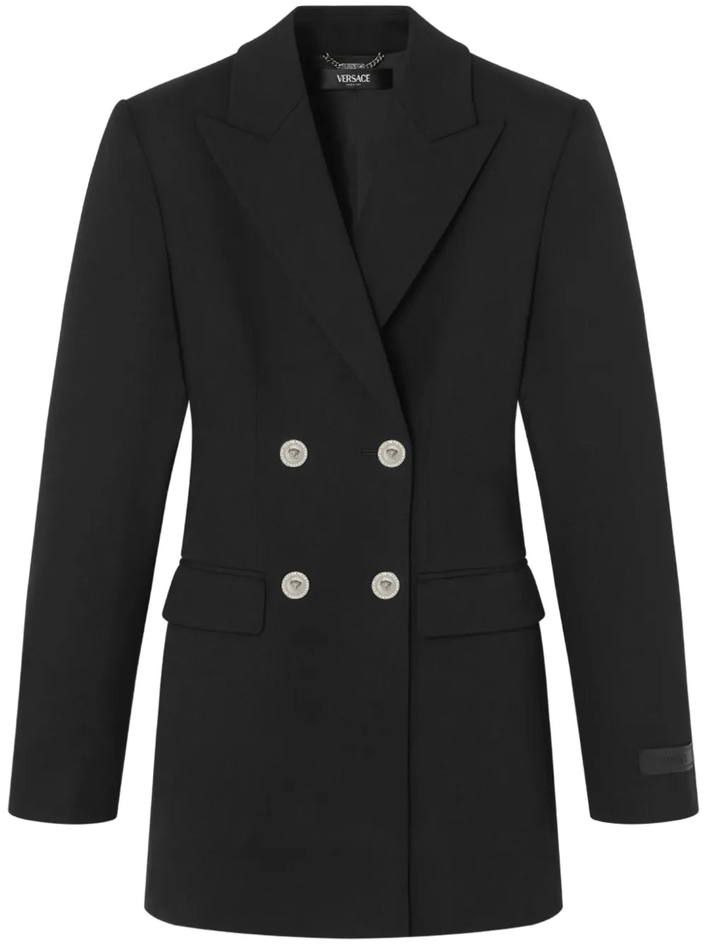 Versace Wool Blazer Dress — Black — Size XS — Front View