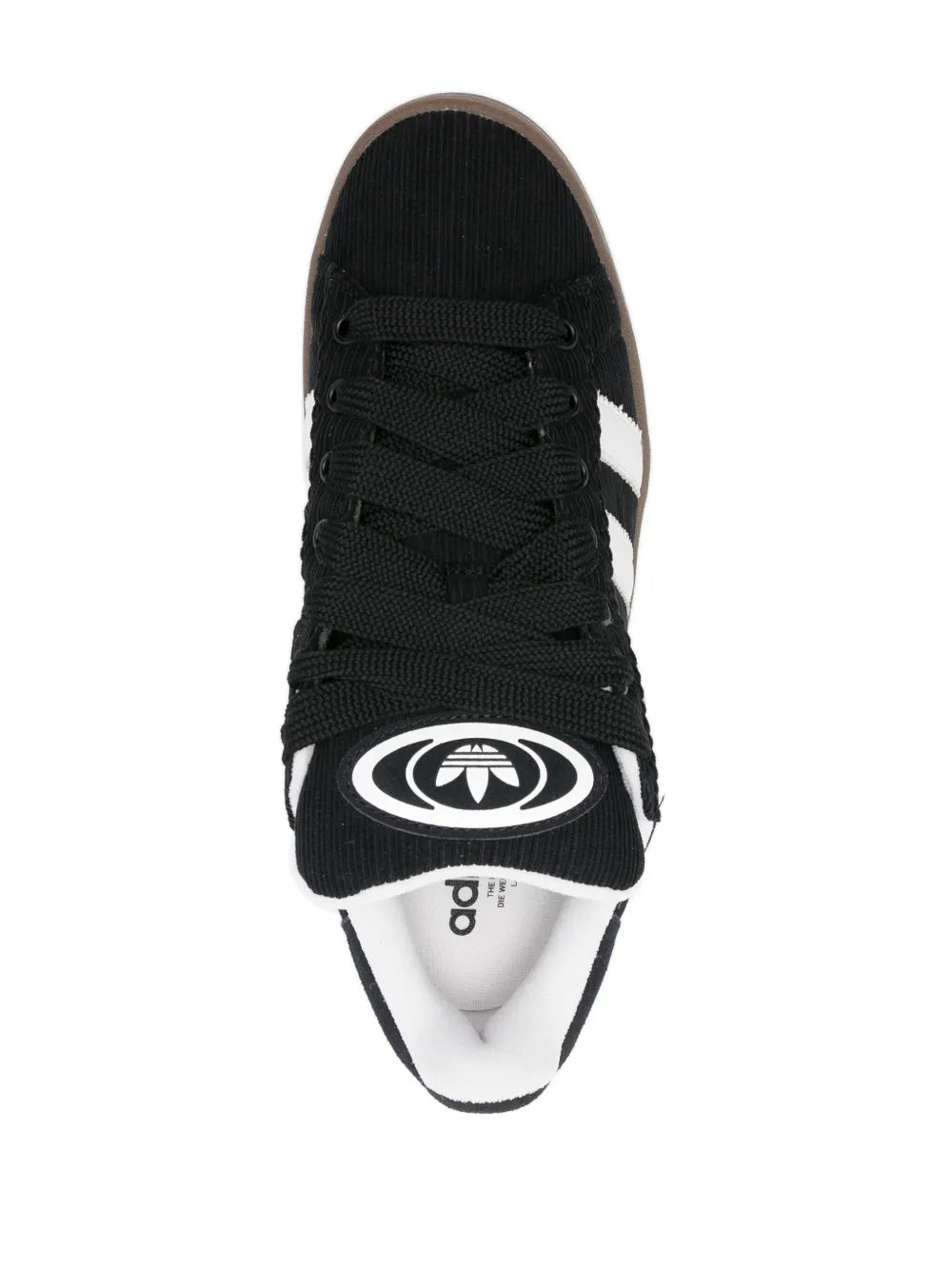 adidas Campus 00S Sneakers — Black — Size US M 7 - US W 8.5 — Top View