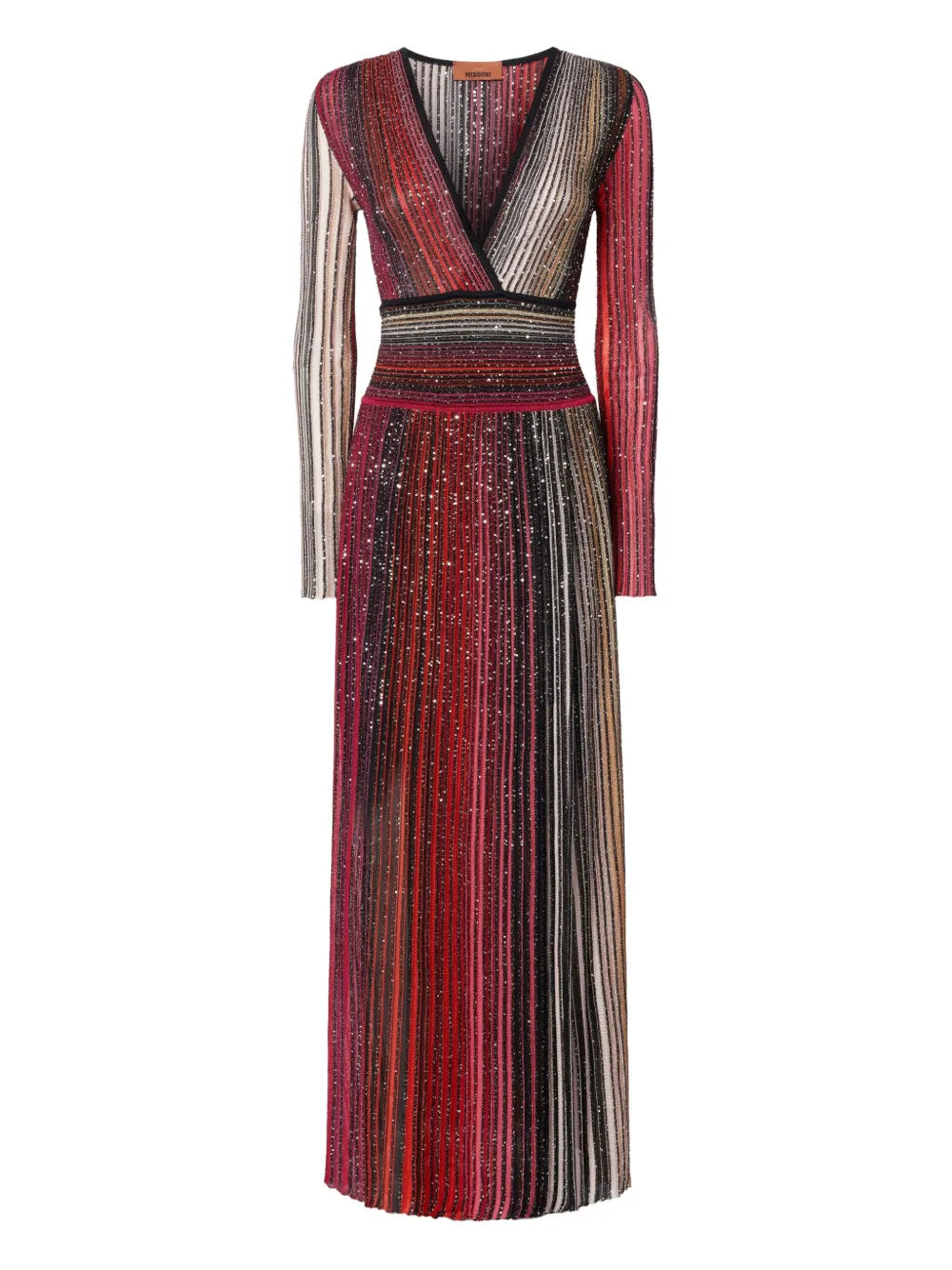 Missoni Pleated Mini Dress — Red — Size XS — Front View