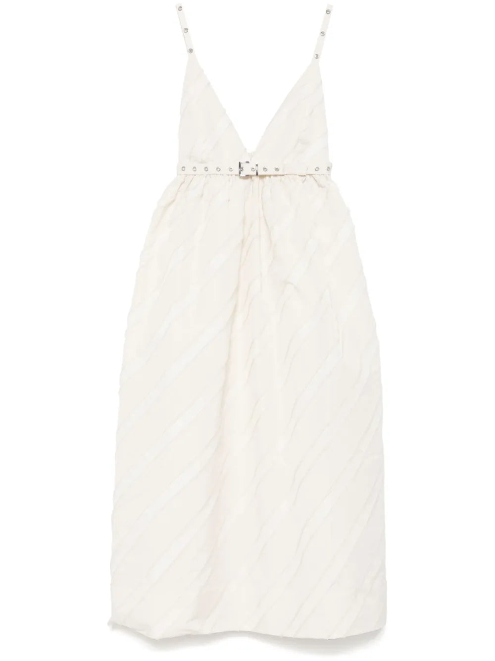 Ganni Stripe Pattern Midi Dress — Same as shown — Size XS — Front View