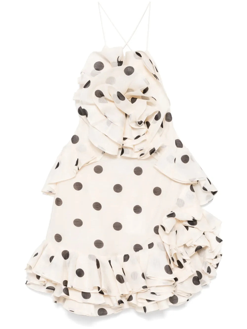 Zimmermann Crush Mini Skirt — Black/ White — Size XS — Front View