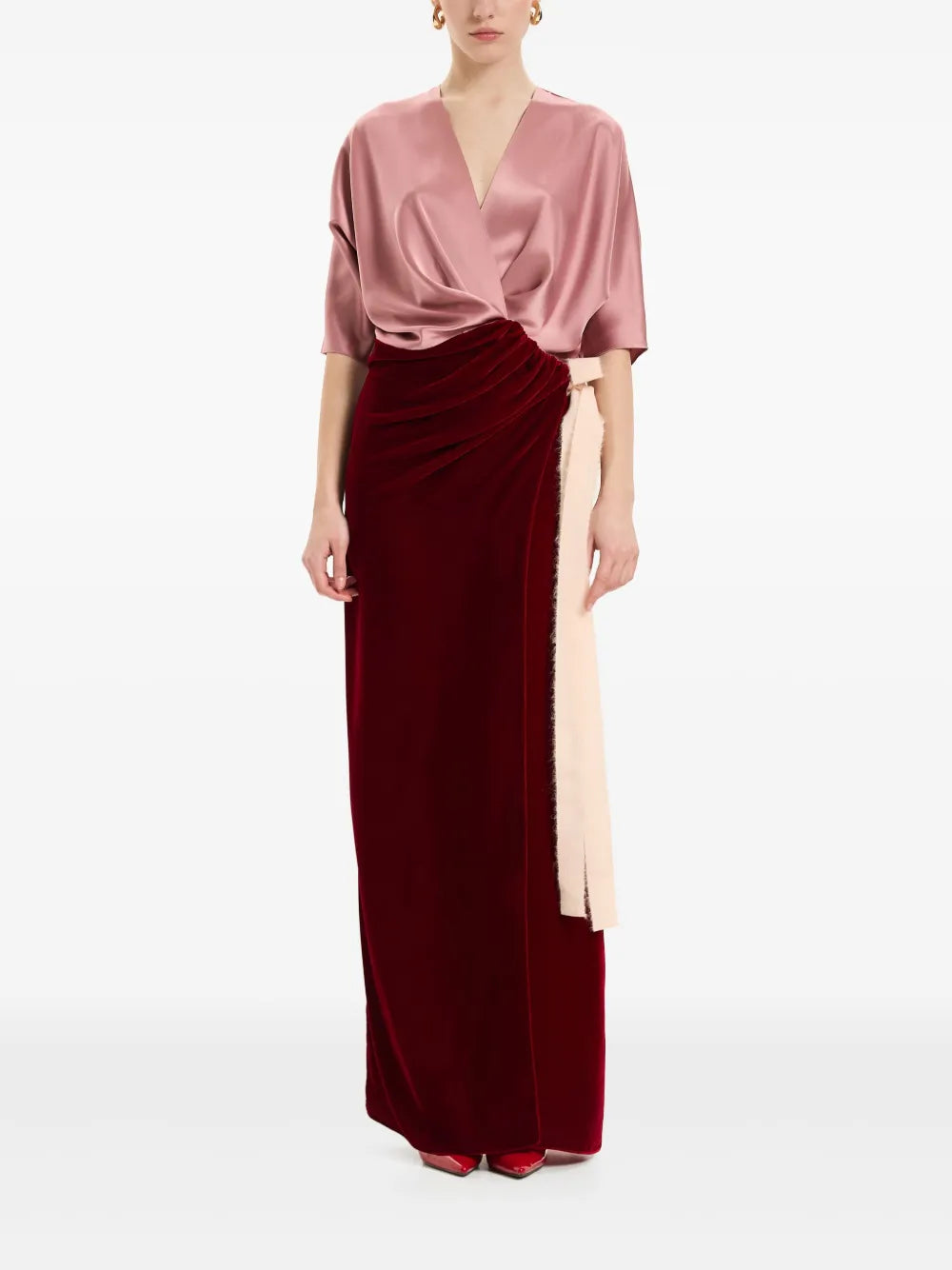 Vpm Atelier Carrie Maxi Dress — Pink — Size XS — Front View