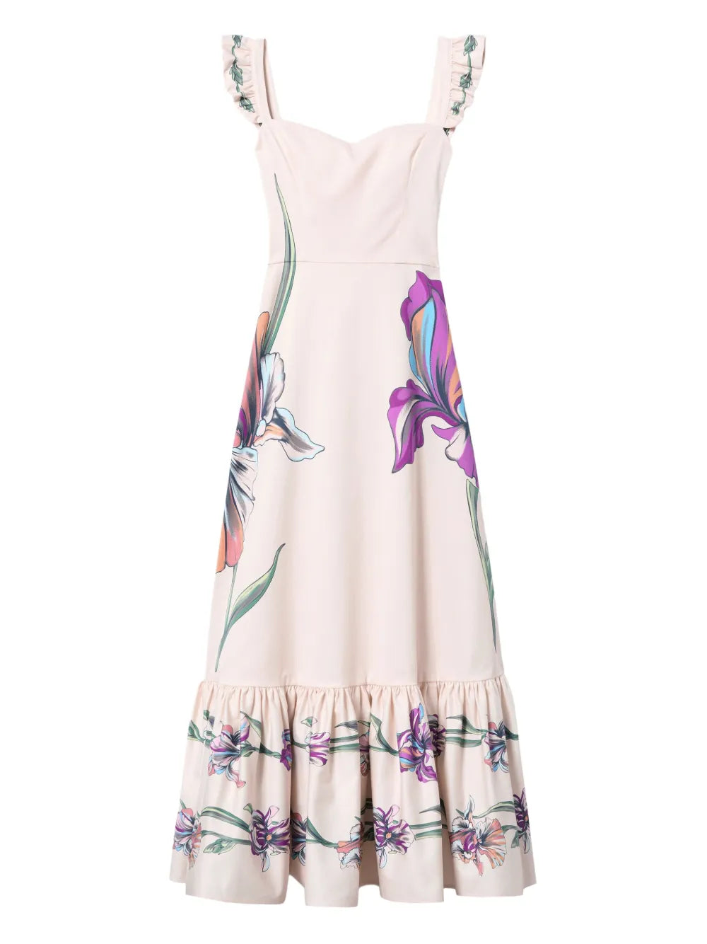 La Doublej Gingerbread Dress — White/ Red — Size S — Front View