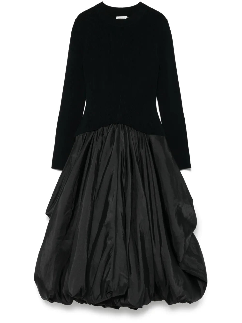 Simkhai Kenlie Midi Dress — Black — Size XL — Front View
