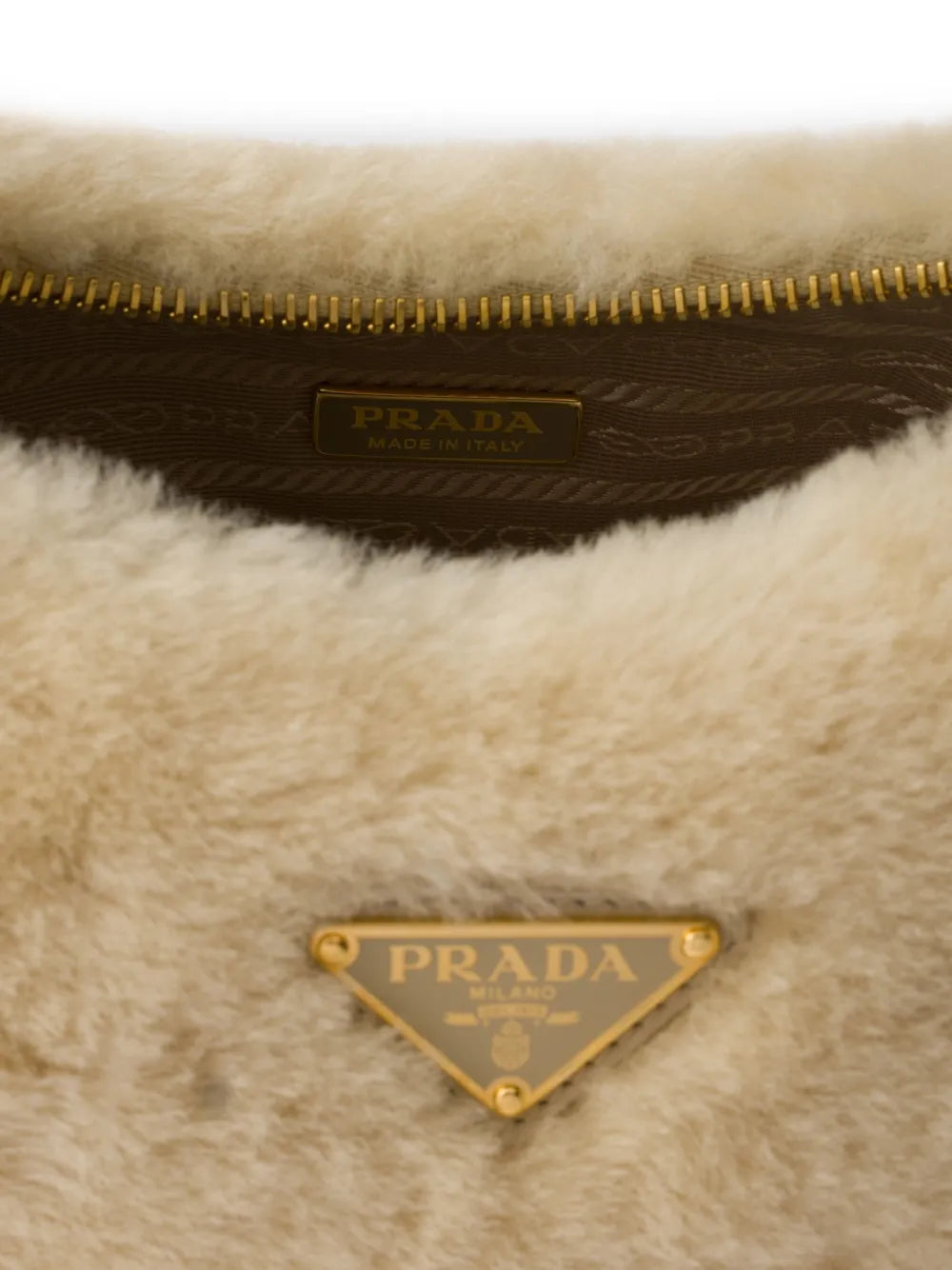 Prada Re Edition Shearling Mini Bag — Same as shown — Size One Size — Detail View