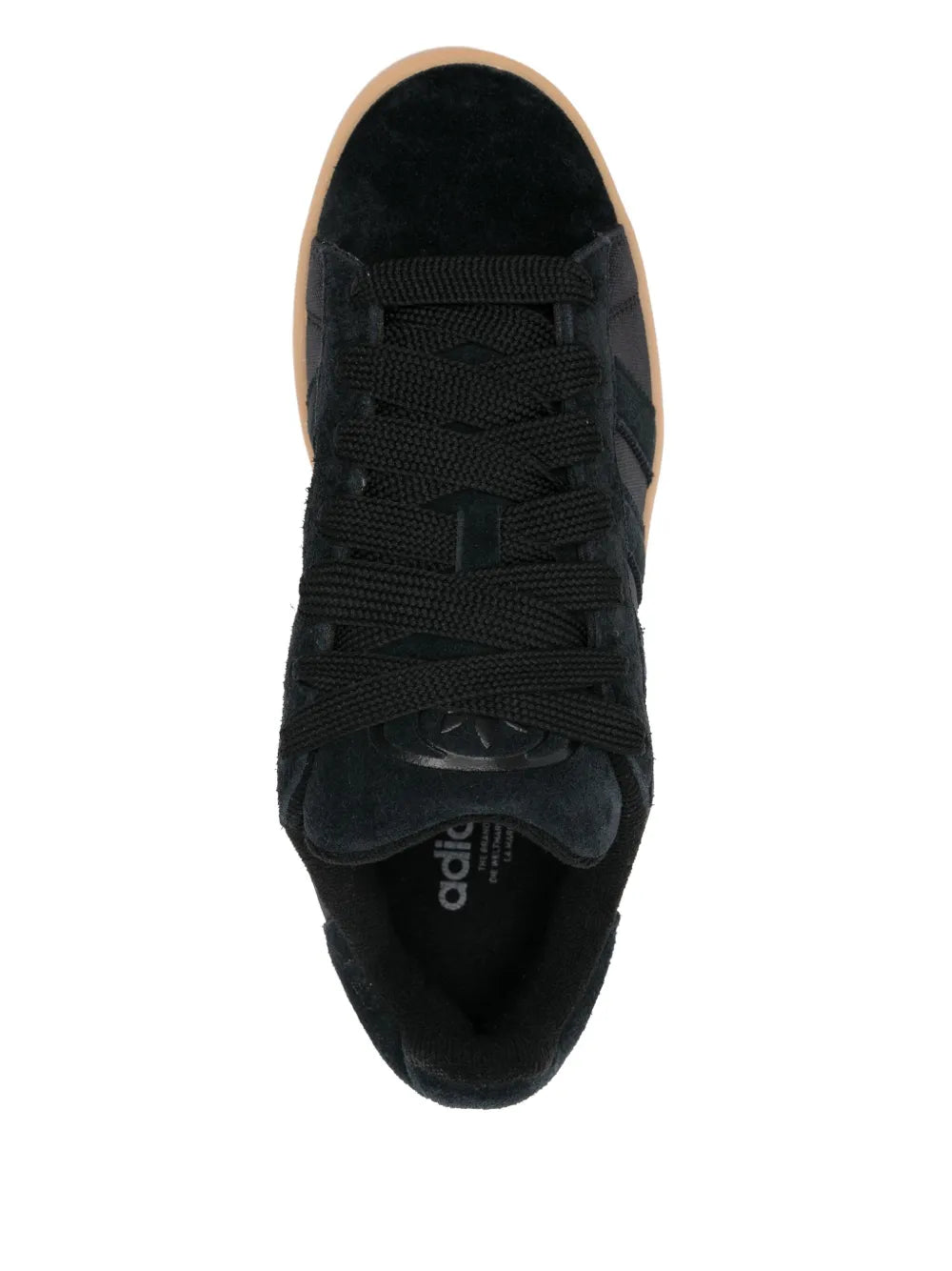 adidas Campus 00S Sneakers — Black — Size US M 9 - US W 10.5 — Top View