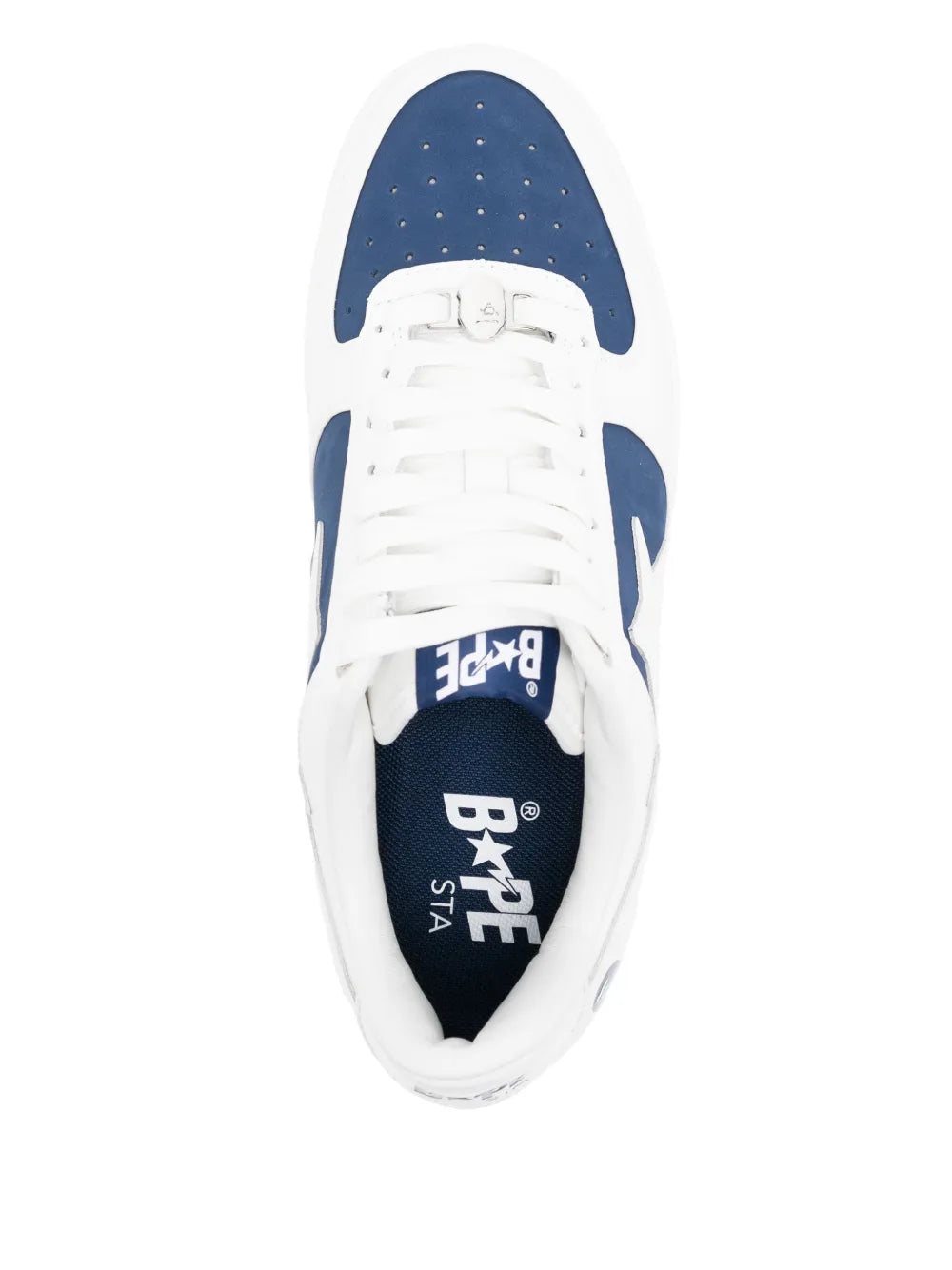 A Bathing Ape?Sta #6 Sneakers — Blue/White — Size US M 3.5 - US W 5 — Top View