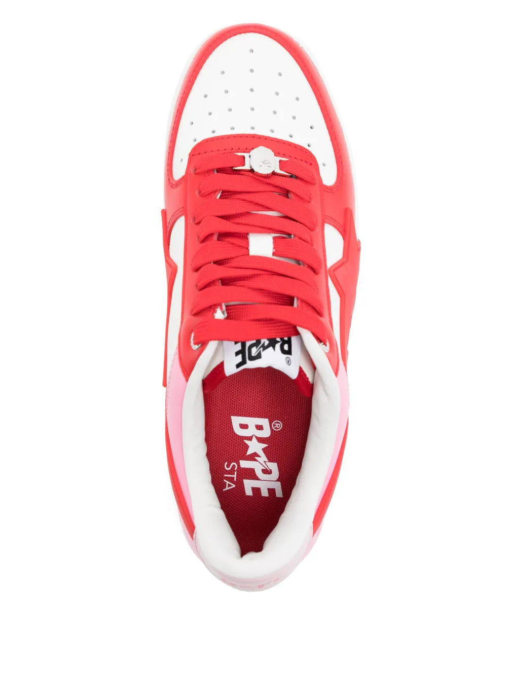 A Bathing Ape?Sta Os M2 Sneakers — Red — Size US M 3.5 - US W 5 — Top View