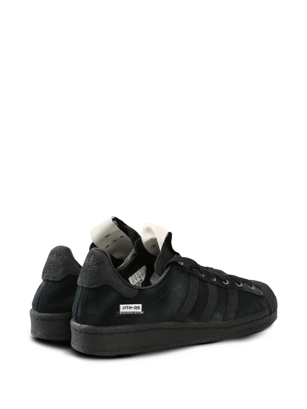 adidas Superstar Trainers — Black — Size US M 9.5 - US W 11 — Back View