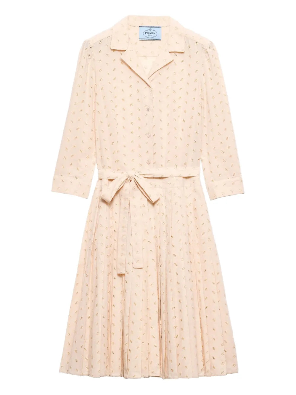 Prada Cotton Midi Dress — Pink — Size XS — Front View