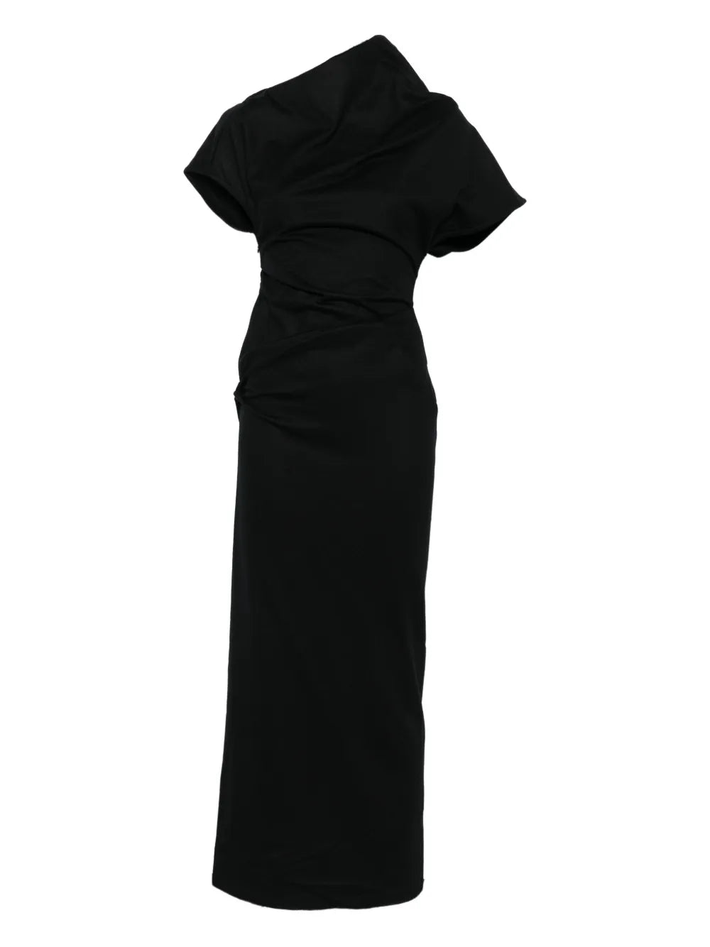 Entire Studios Flop High Neck Midi Dress — Black — Size S — Front View