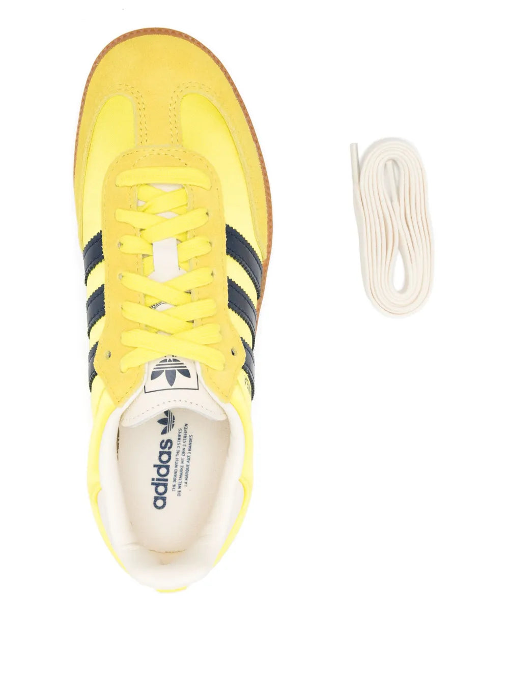 adidas Samba Og Sneakers — Fluorescent Yellow — Size US M 9 - US W 10.5 — Top View