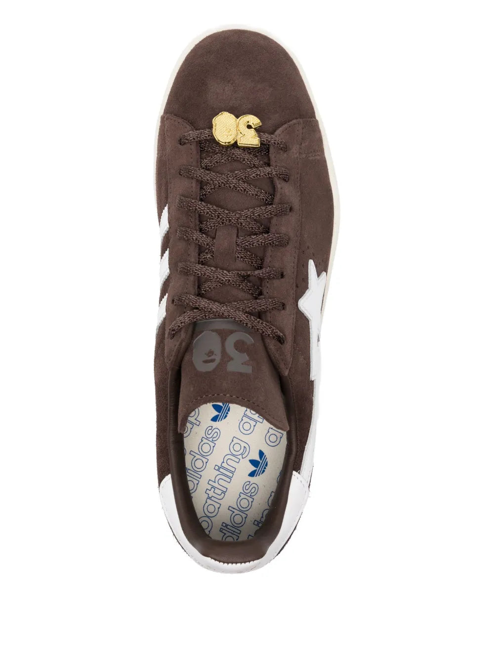 A Bathing Ape?X adidas Stan Smith Trainers — Chocolate Brown — Size US M 11 - US W 12.5 — Top View