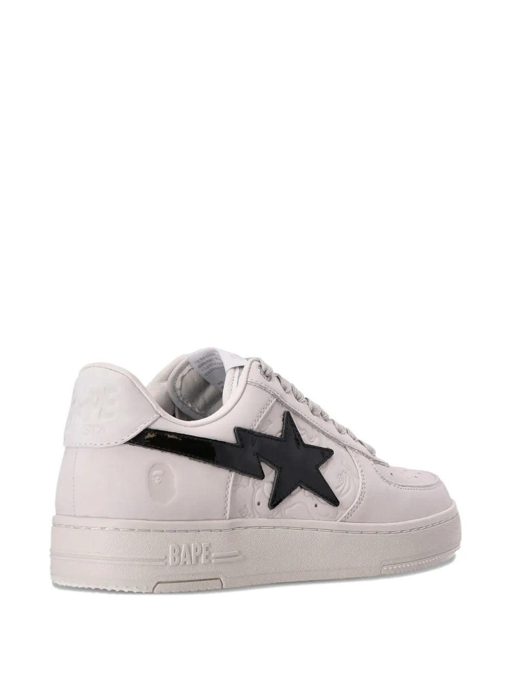 A Bathing Ape?Sta Logo-Patch Sneakers — White — Size US M 3.5 - US W 5 — Detail View