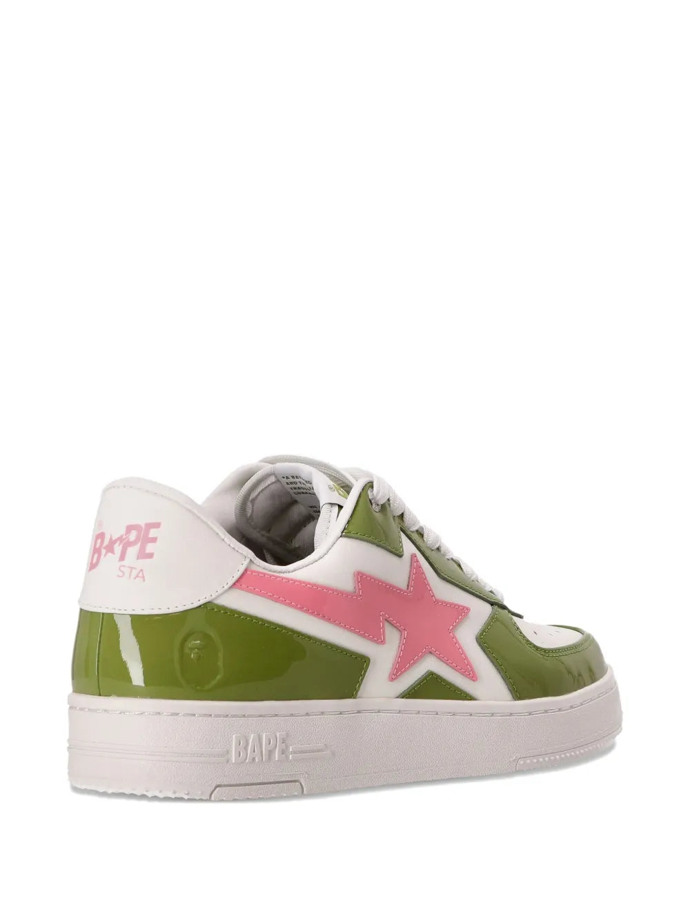 A Bathing Ape?Star-Lightning Sneakers — Green — Size US M 5.5 - US W 7 — Top View
