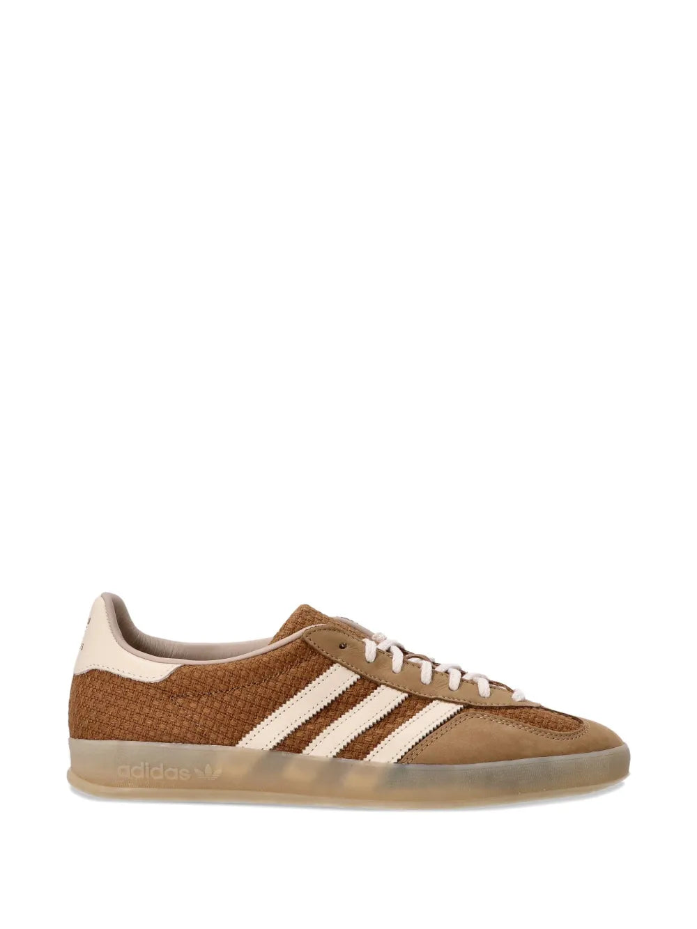adidas Gazelle 3-Stripes Woven Trainers — Brown — Size US M 3.5 - US W 5 — Top View