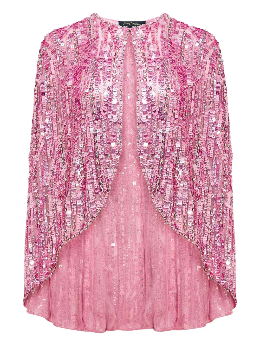 Jenny Packham Vulsa Cape — Pink — Size S — Front View