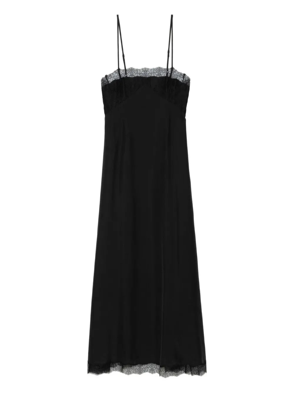 Zadigvoltaire Ridar Lace Midi Dress — Black — Size XS — Front View