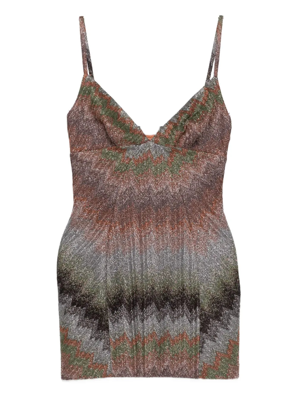 Missoni Chevron Pattern Mini Dress — Pink — Size XS — Front View