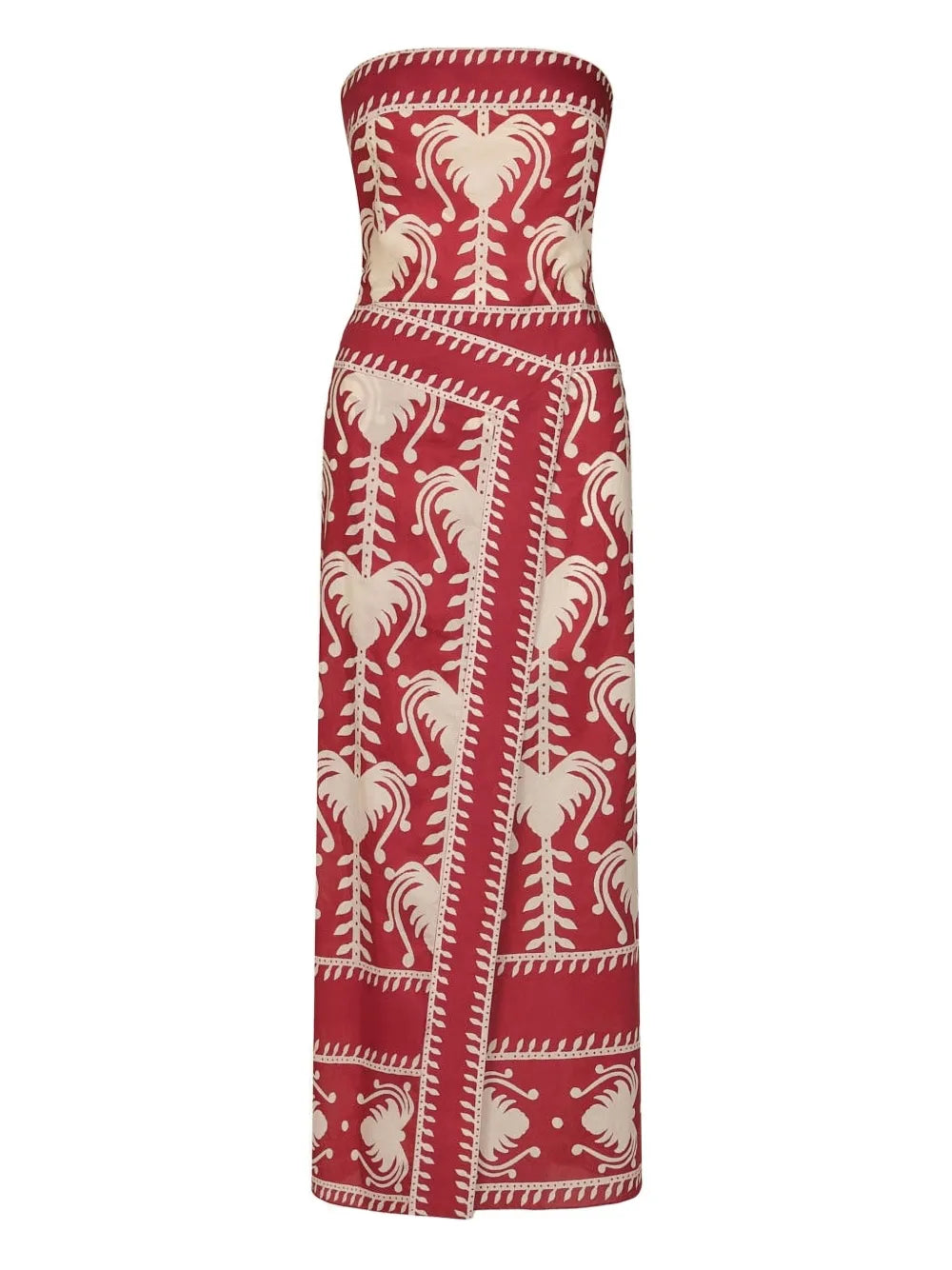 Johanna Ortiz Ancient Peru Dress — Beige/ Red — Size XS — Front View