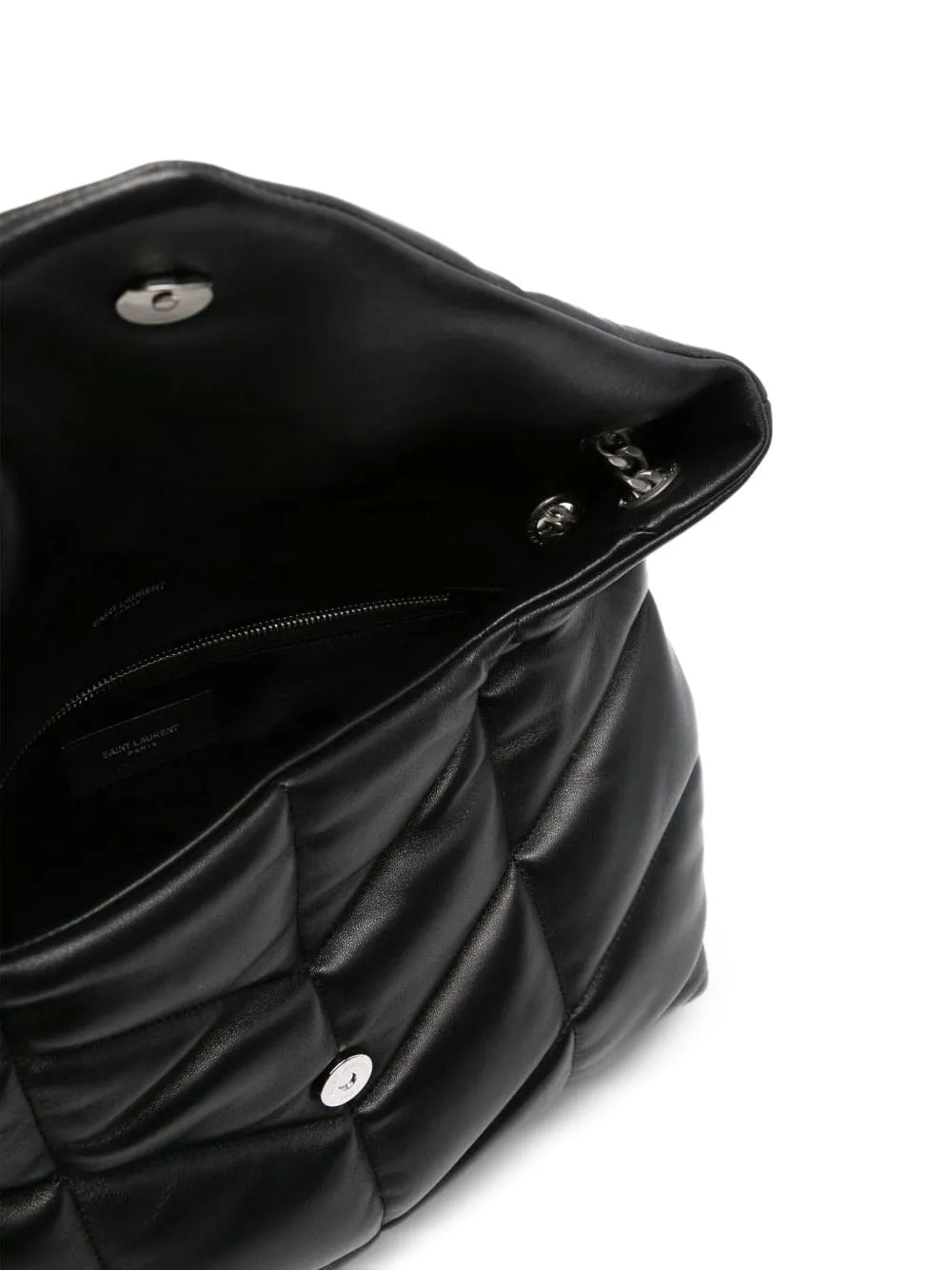 Saint Laurent Medium Loulou Puffer Chevron Logo Shoulder Bag — Same as shown — Size One Size — Back View