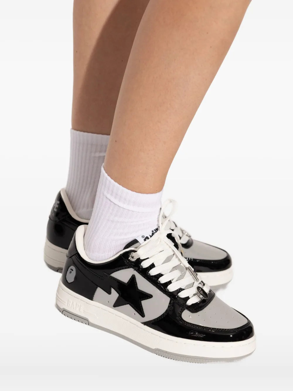 A BATHING APE Bape Sta Panelled — Black — Size US M 3.5 - US W 5 — Detail View