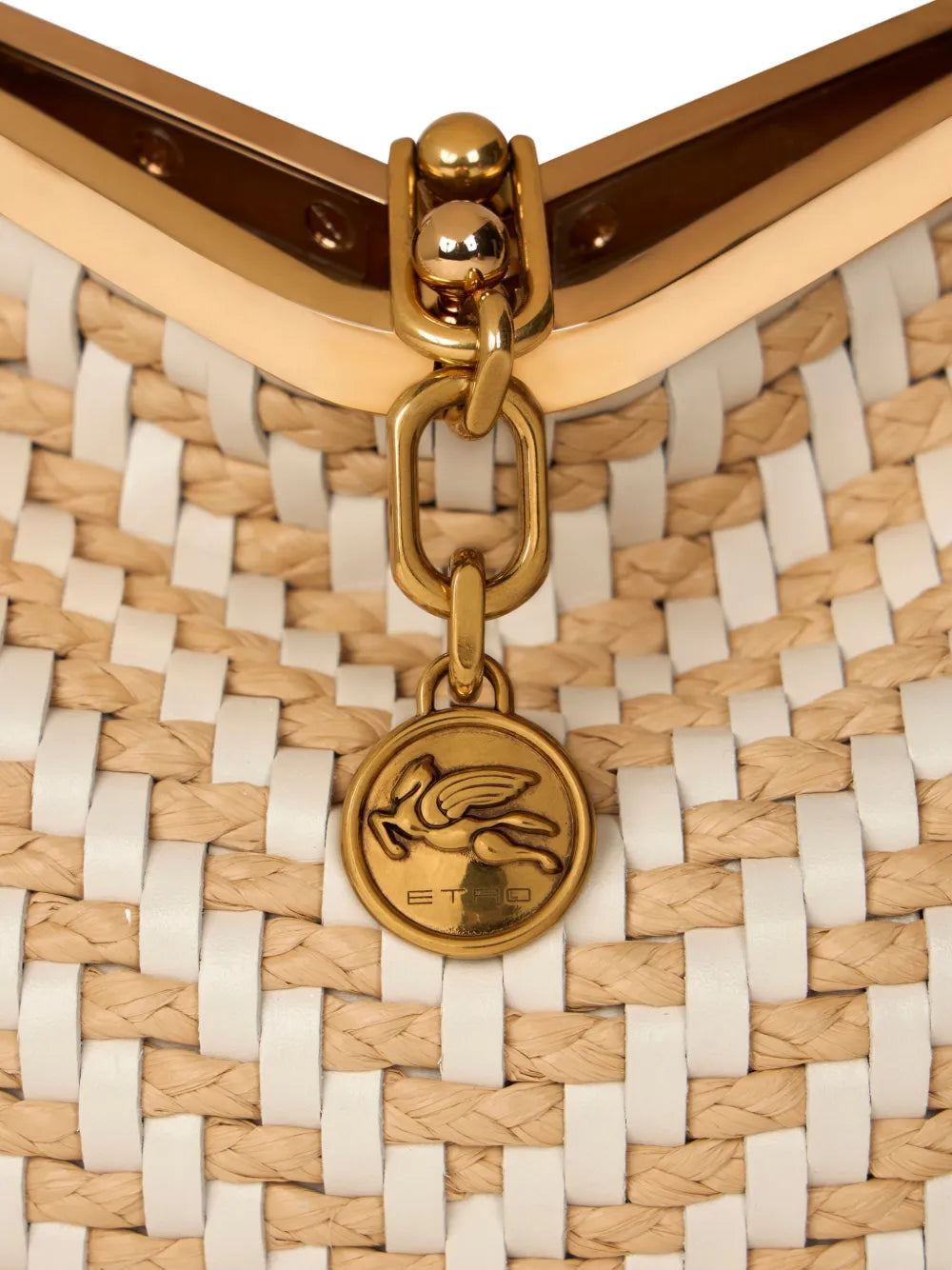 Etro Medium Vela Woven Leather Shoulder Bag — Same as shown — Size One Size — Top View
