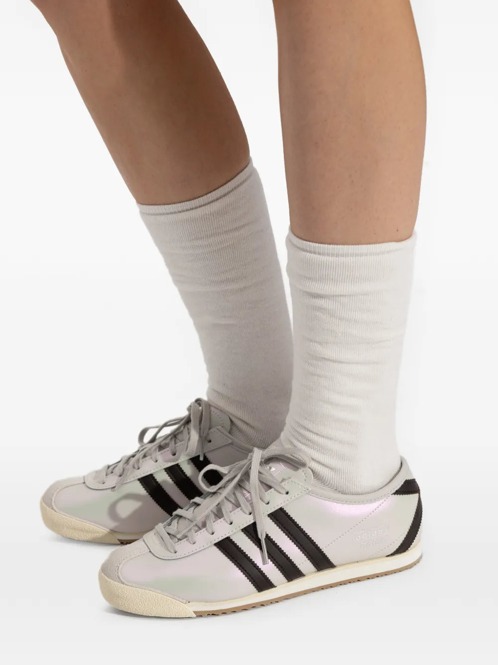 adidas Stripes Lace-Up Trainers — Grey — Size US M 3.5 - US W 5 — Detail View