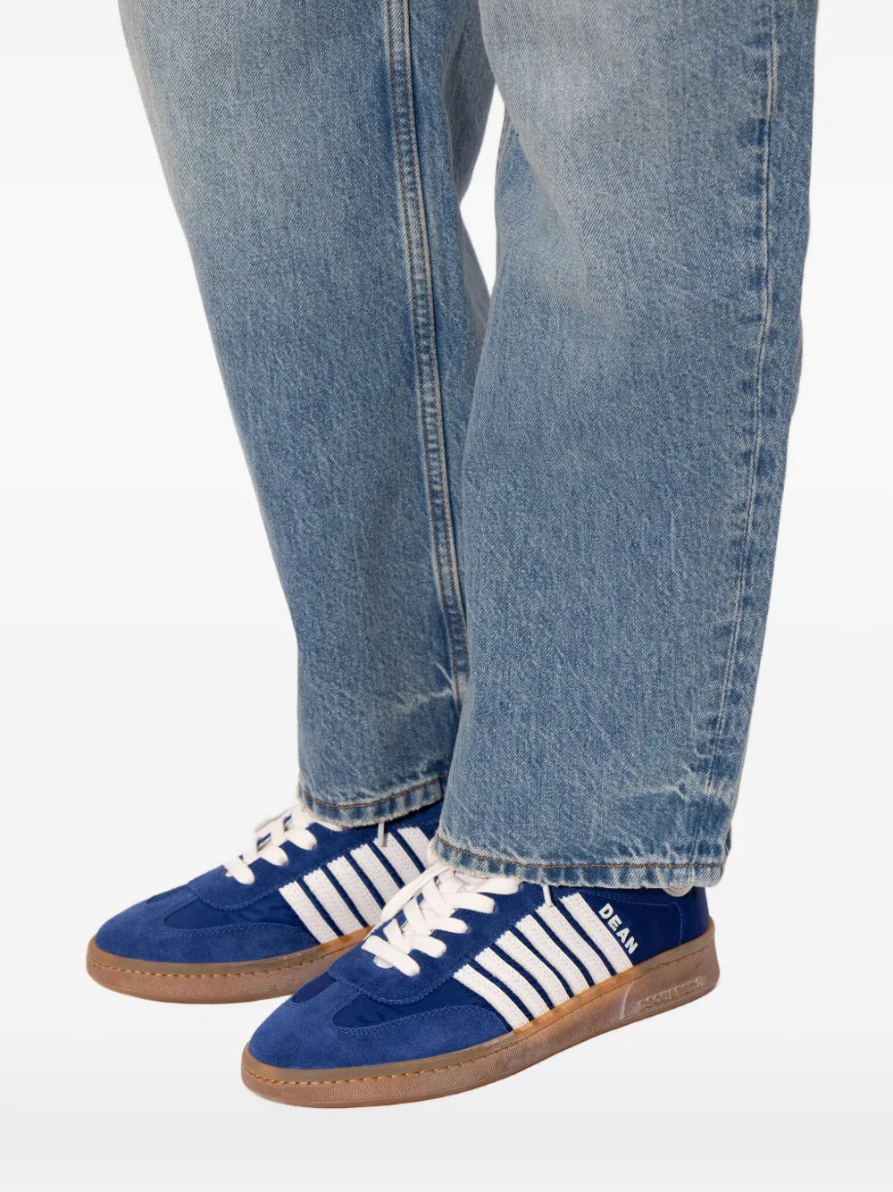 DSQUARED2 Boxer Striped Leather — Blue — Size US M 3.5 - US W 5 — Detail View