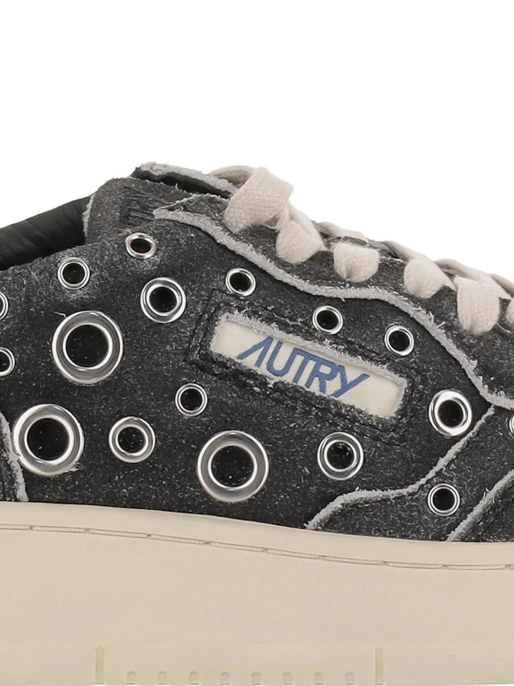 Autry Medalist Low Eyelet-Embellished — Black — Size US M 3.5 - US W 5 — Detail View