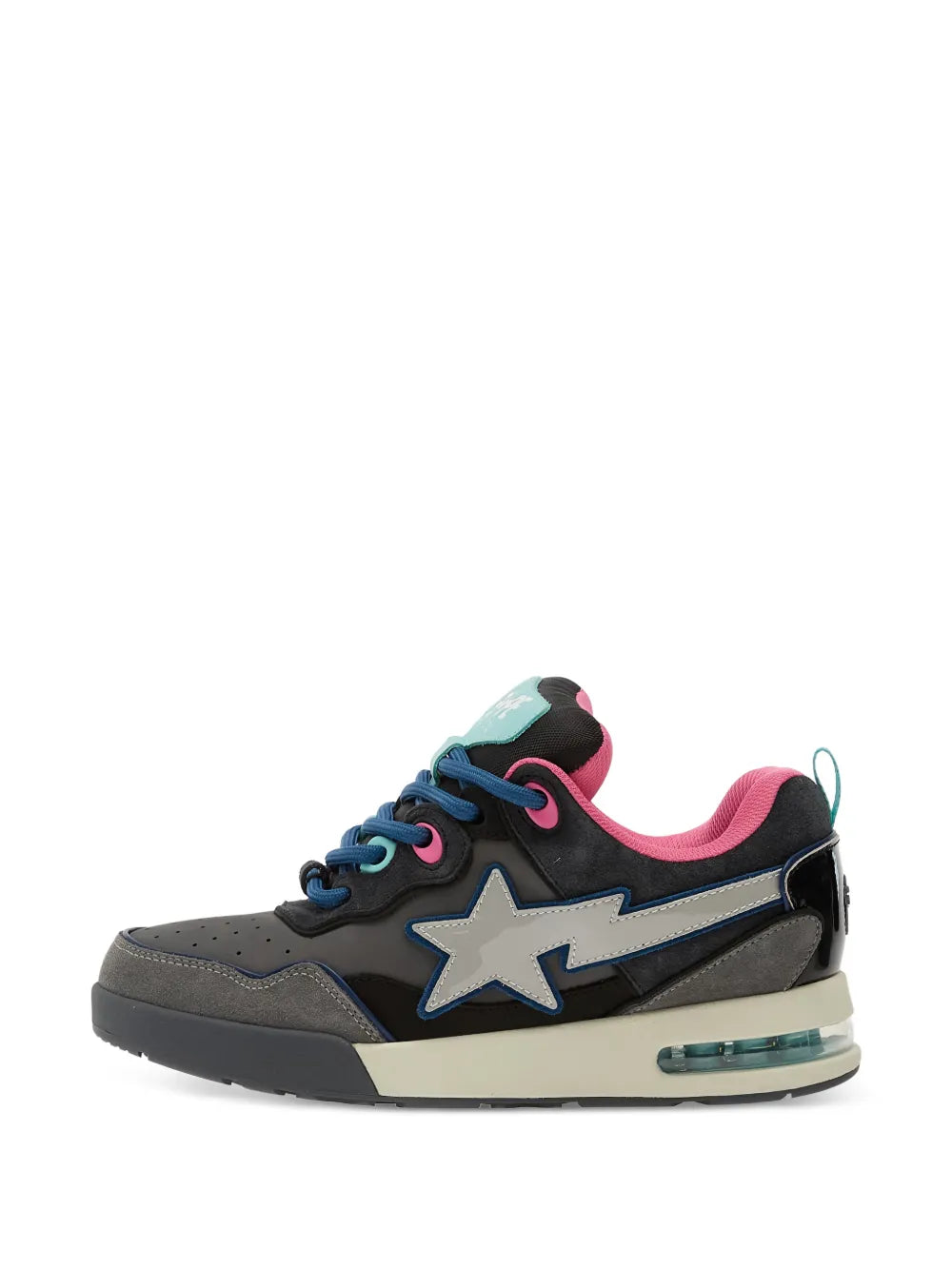 A Bathing Ape?Bape Flip Sta 2 M2 Sneakers — Black — Size US M 3.5 - US W 5 — Lifestyle View
