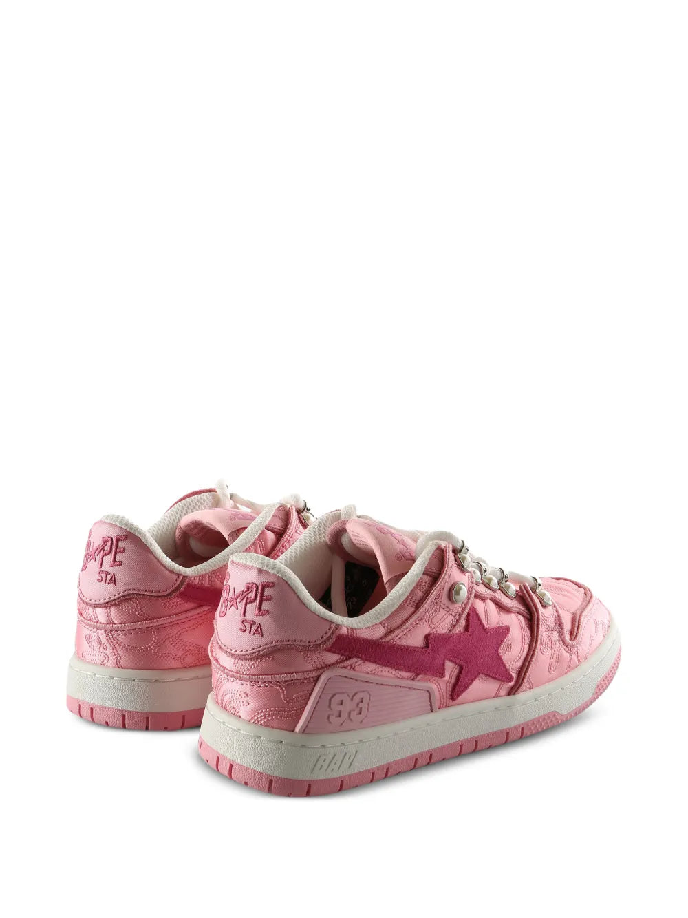 A BATHING APE Star Embellished — Pink — Size US M 3.5 - US W 5 — Back View