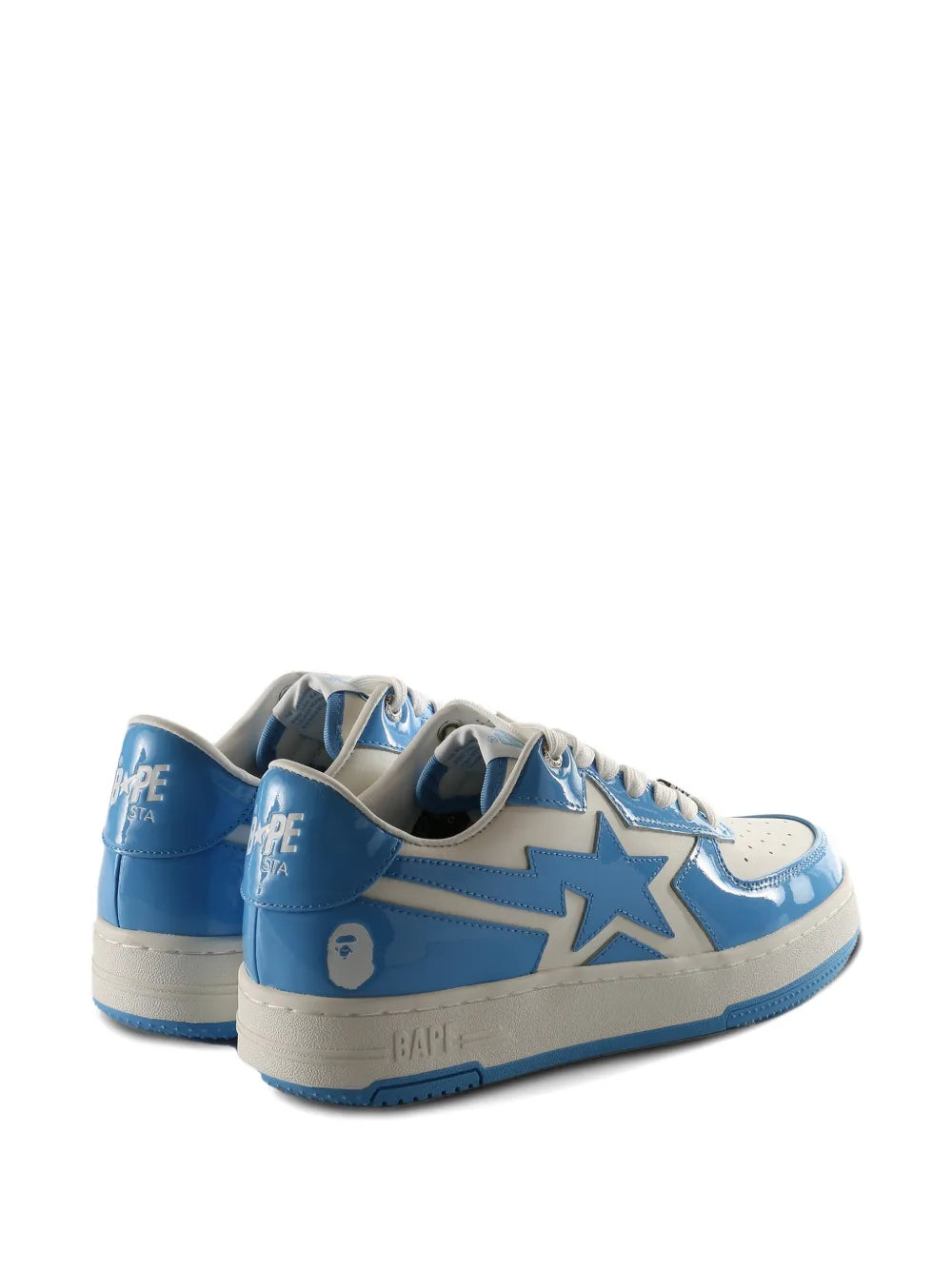 A BATHING APE Star Motif — White — Size US M 3.5 - US W 5 — Back View
