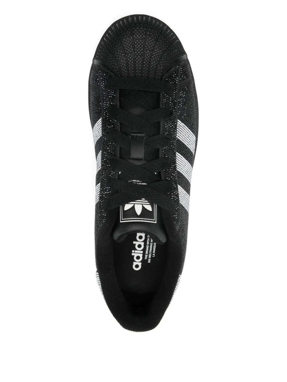 adidas Superstar Ii — Black — Size US M 3.5 - US W 5 — Top View