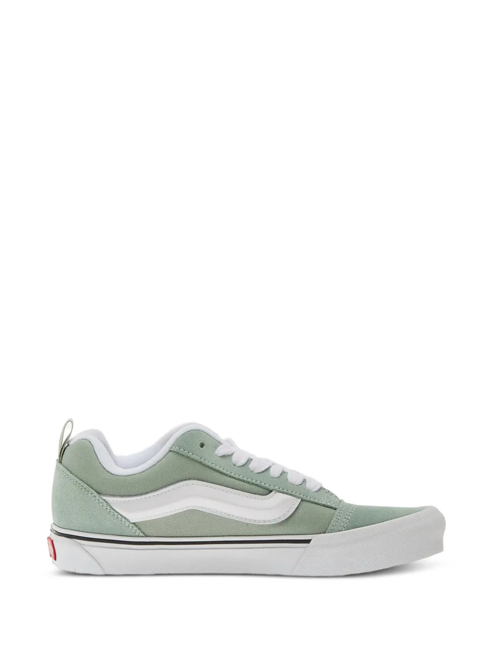 Vans Knu Skool Stripe — Green — Size US M 3.5 - US W 5 — Lifestyle View