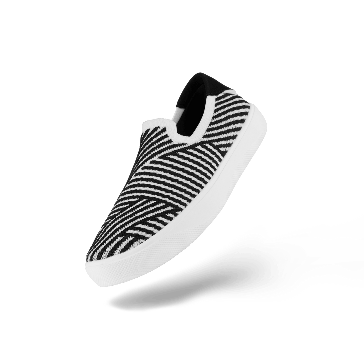 Women's Boardwalk Slip-On - White/Black Zigzag